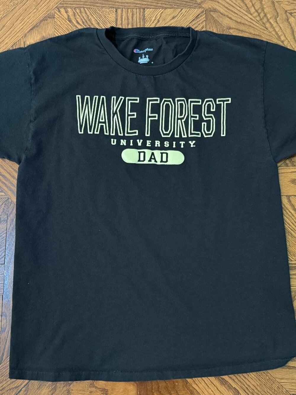 Wake Forest DAD Champion t-shirt, size Large, like new